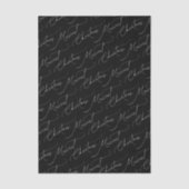 Black And White Modern Script Merriest Christmas Seidenpapier (Vorderseite)