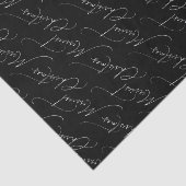 Black And White Modern Script Merriest Christmas Seidenpapier (Ausschnitt)