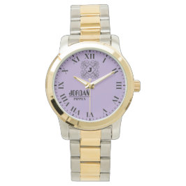 Black and White Monogram and Name Armbanduhr