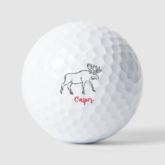 Black and White Moose Golfball (Vorderseite)