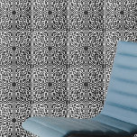 Black And White Mosaic Geometric Pattern Fliese<br><div class="desc">Elegant decorative ceramic tile design featuring a seamless black and white geometric pattern.</div>