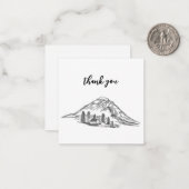 Black and white mountain note card mitteilungskarte (Vorderseite/Rückseite Beispiel)