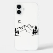 Black and White Mountain Phone Case (Rückseite)
