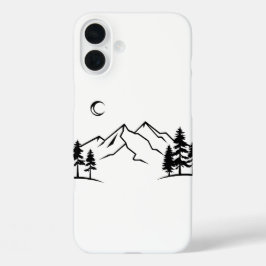 Black and White Mountain Phone Case