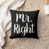 Black and White Mr Right Husband/Boyfriend Kissen (Decke)