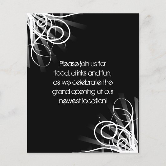 Black and White Music , DJ oder Dance Event Flyer (Hinten)