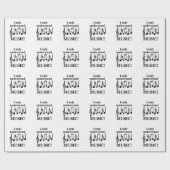 Black and White Music Notes Musician Birthday Geschenkpapier (Flach)