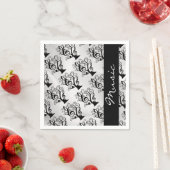 Black and White Music Treble Clef Tree Napkins Serviette (Beispiel)