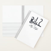 Black and White My Life حياتي Memoir Notizblock (Innen)