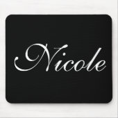 Black and White Name Mousepad (Vorne)