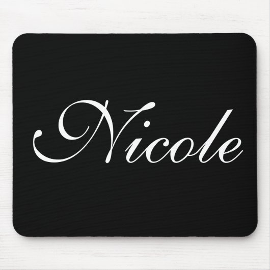 Black and White Name Mousepad (Vorne)