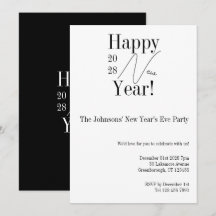 Black and White New Year's Eve Party