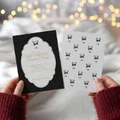 Black and White New Year's Eve Party Invitation Einladung