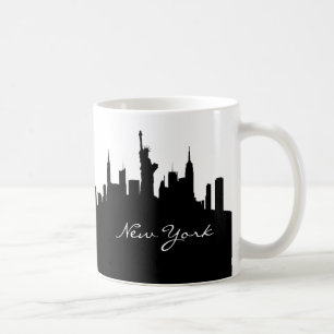 Black and White New York Skyline Kaffeetasse