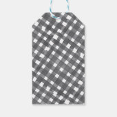 Black and White Noël Geschenkanhänger (Rückseite)