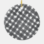 Black and White Noël Keramik Ornament (Hinten)