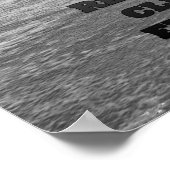 Black and White Ocean Beach und Zitat Foto Poster (Ecke)