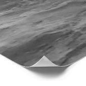 Black and White Ocean Waves Poster (Ecke)