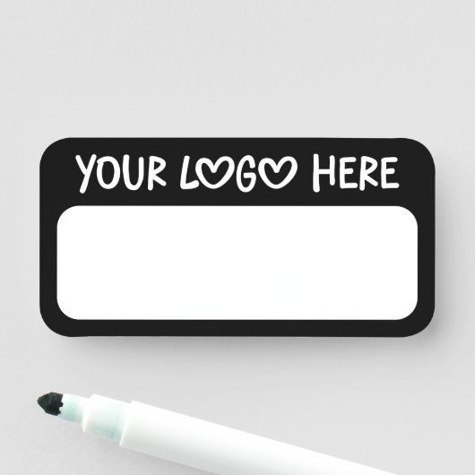 Black and White One Line Business Logo Namensschild (Beispiel)