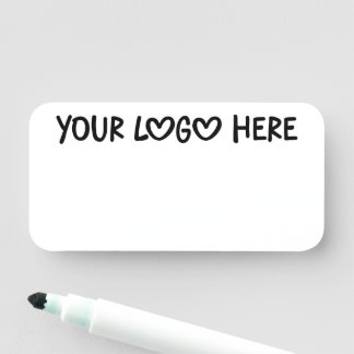 Black and White One Line Business Logo Namensschild