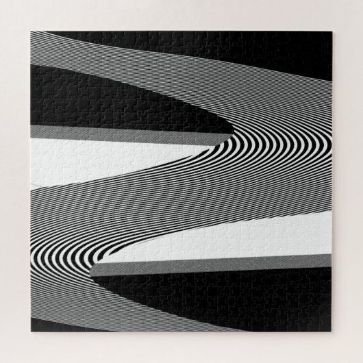 Black And White Op Art Design, Jigsaw Puzzle (Horizontal)
