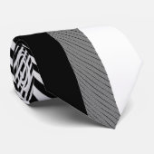 Black and White Optical Art Design, Neck Tie Krawatte (Gerollt)
