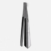 Black and White Optical Art Design, Neck Tie Krawatte (Rückseite)