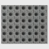 Black and White Optical Illusion Hole Geschenkpapier (Flach)