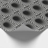 Black and White Optical Illusion Hole Geschenkpapier (Ecke)