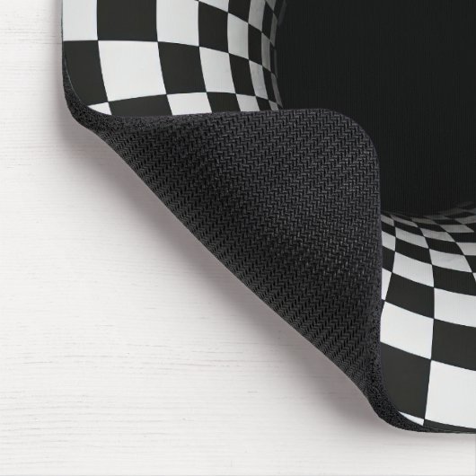 Black and White Optical Illusion Hole Mousepad (Ecke)