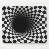 Black and White Optical Illusion Hole Mousepad (Vorne)