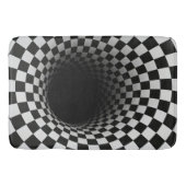 Black and White Optical Illusion Tunnel Badematte (Vorderseite)