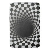 Black and White Optical Illusion Tunnel Badematte (Vorderseite Vertikal)