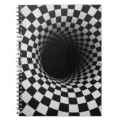 Black and White Optical Illusion Tunnel Notizblock (Vorderseite)