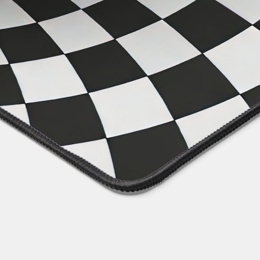 Black and White Optical Illusion Tunnel Schreibtischunterlage (Ecke)