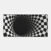Black and White Optical Illusion Tunnel Schreibtischunterlage (Vorderseite)