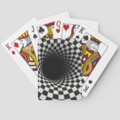 Black and White Optical Illusion Tunnel Spielkarten (Rückseite)
