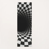 Black and White Optical Illusion Tunnel Yogamatte (Vorderseite)