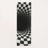Black and White Optical Illusion Tunnel Yogamatte (Rückseite)