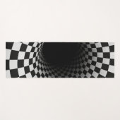 Black and White Optical Illusion Tunnel Yogamatte (Vorderseite (Horizontal))
