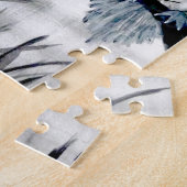 Black and white owl watercolor bird love painting puzzle (Seite)