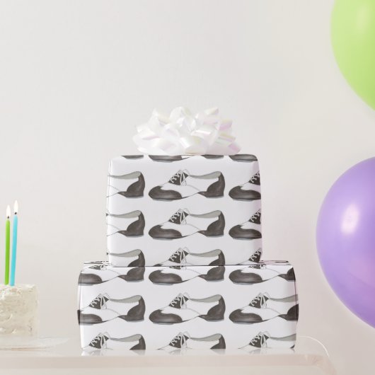 Black-and-White Oxford Stich Shoe Dance Gift Wrap Geschenkpapier (Partygeschenke)