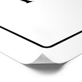 Black and White Palm Palmetto Tree Monogram Poster (Ecke)