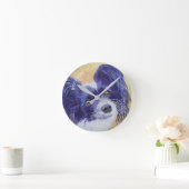 BLACK AND WHITE PAPILLON RUNDE WANDUHR (Zuhause)