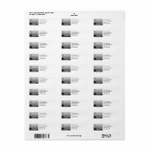 Black and White Paris Address Labels (Vorne)