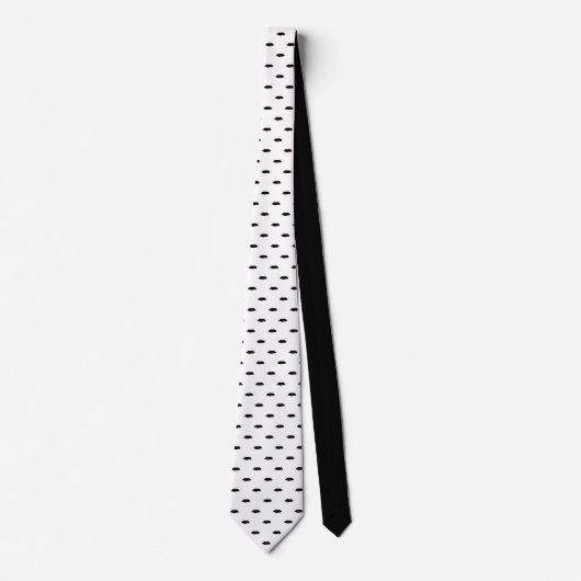 Black and White Pattern Custom Necktie Krawatte (Vorderseite)