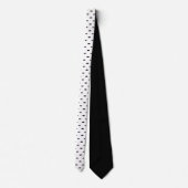 Black and White Pattern Custom Necktie Krawatte (Rückseite)