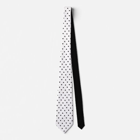 Black and White Pattern Custom Necktie Krawatte (Vorderseite)