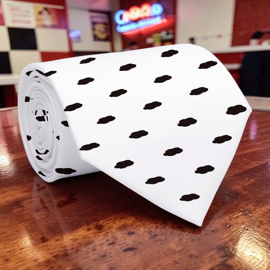 Black and White Pattern Custom Necktie Krawatte