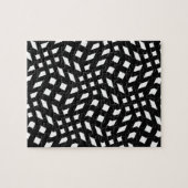 Black And White Patterns Zig Zag Zebra Stripes Puzzle (Horizontal)